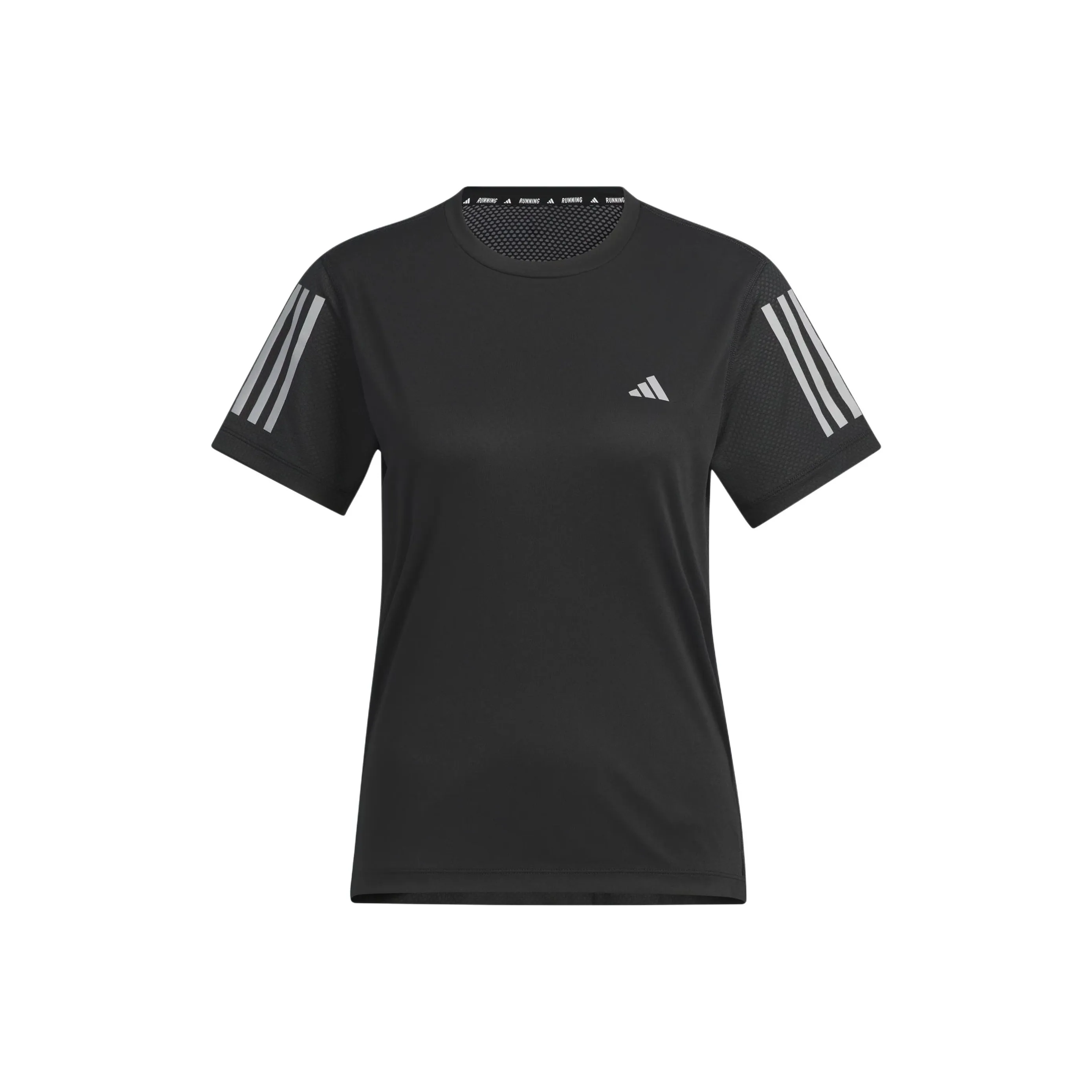 Adidas OWN THE RUN Бег Т-Рубашка Женская Черная Темно-Серебристая