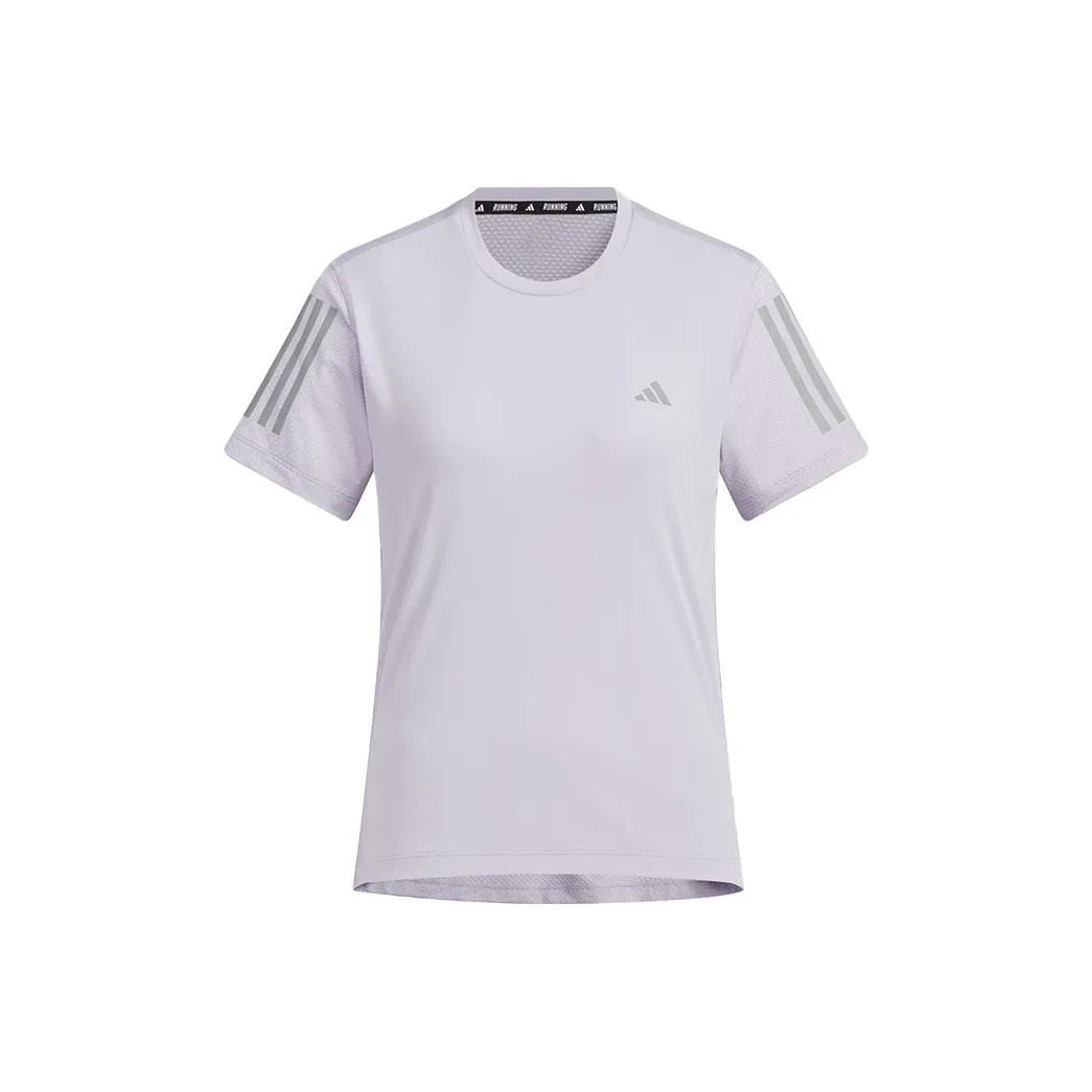 Adidas Own The Run Regular T Shirt Women's Light Purple/Dark Silver Gray