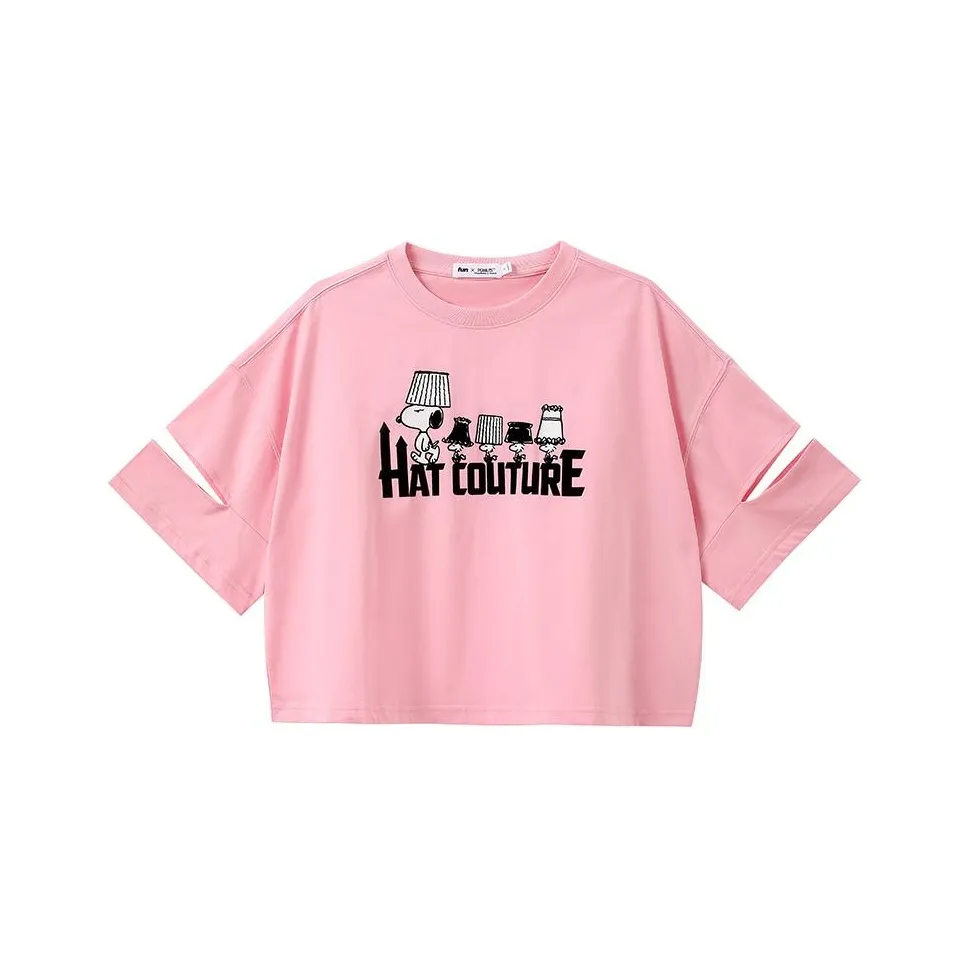 Fun x SHINUBI LIANMINGKUAN Регулярная T-рубашка Женская Lilac Powder