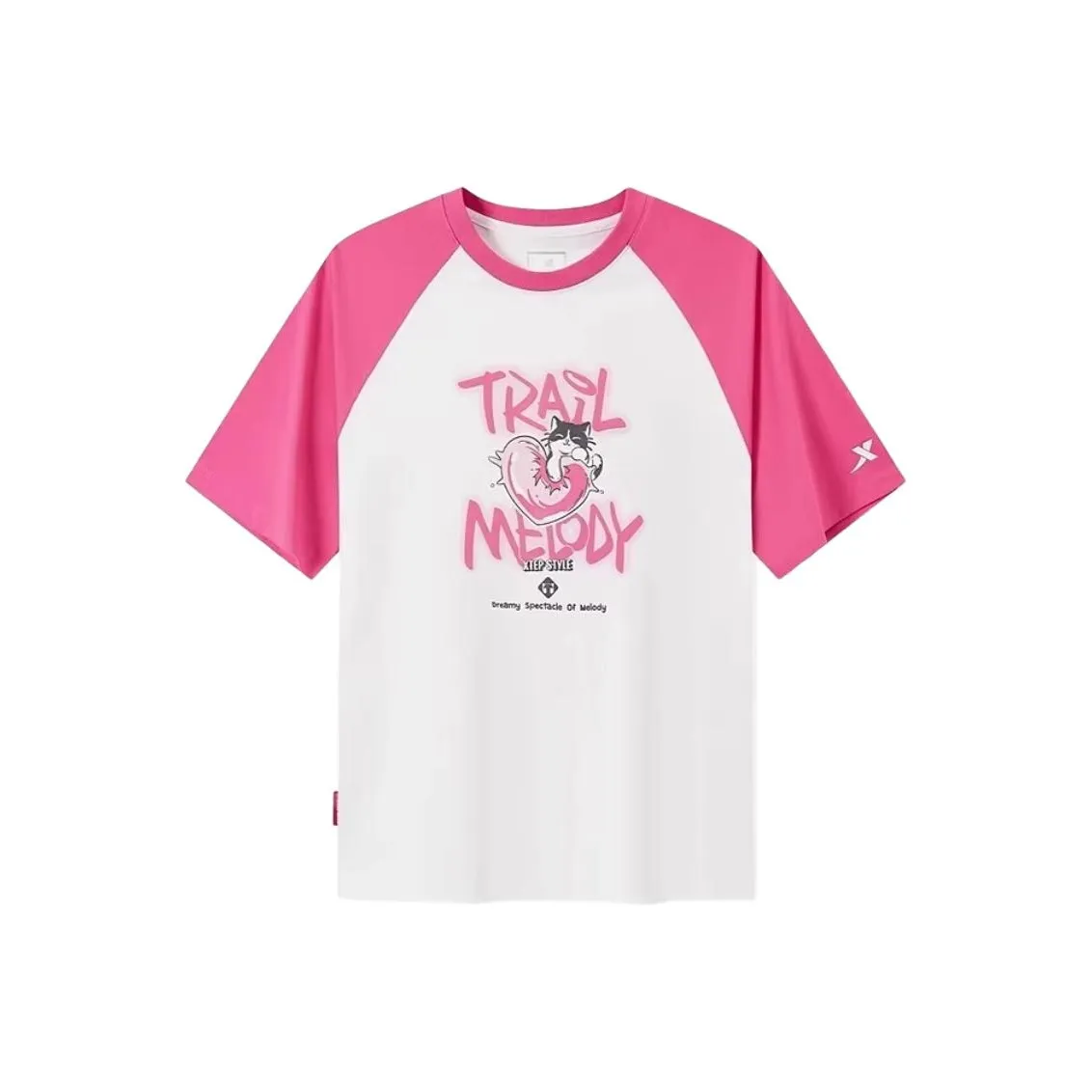 XTEP T-Shirt Женская Естественный Белый Hawk Красный