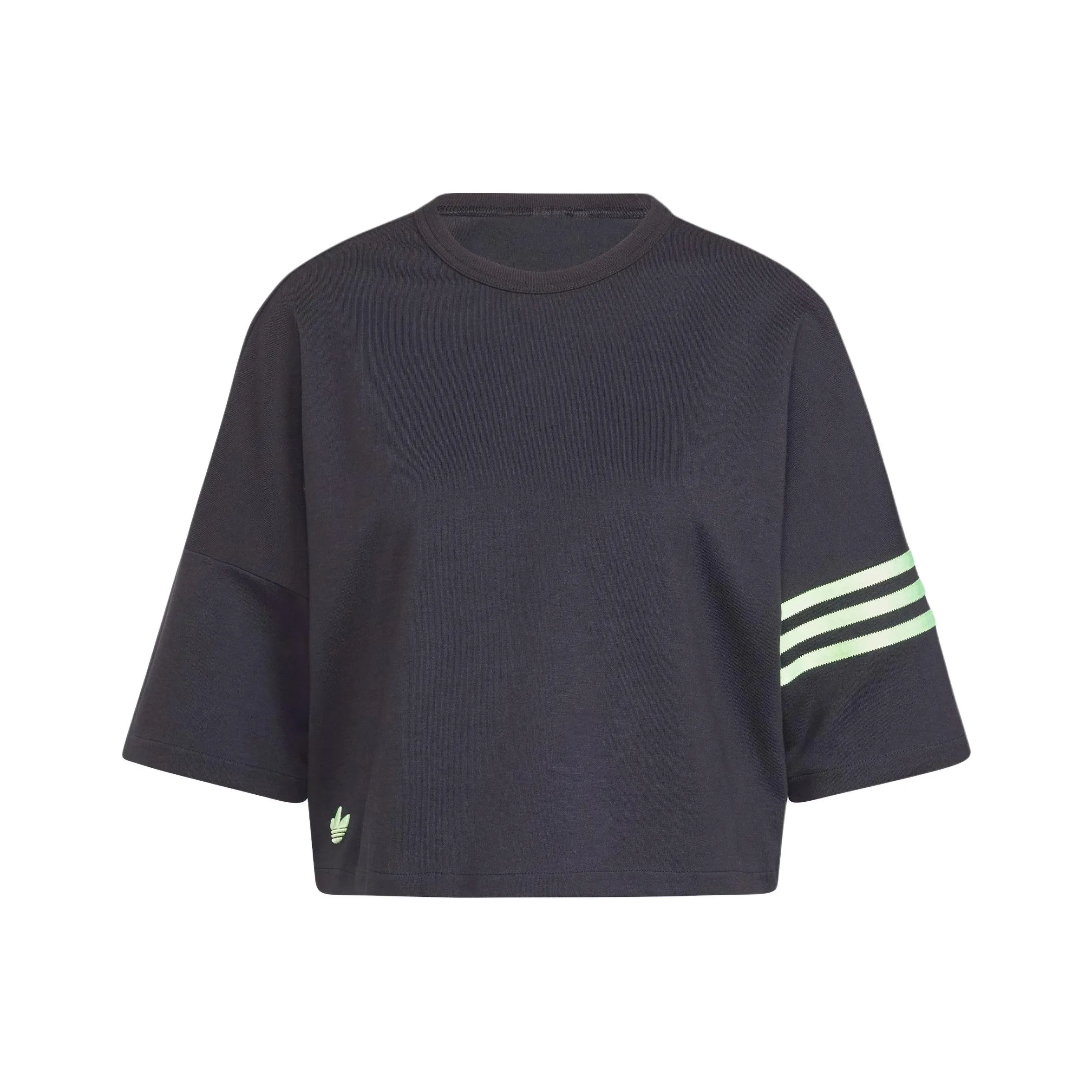 Adidas Originals Drop Shoulder Sleeve T Shirt Women's Black