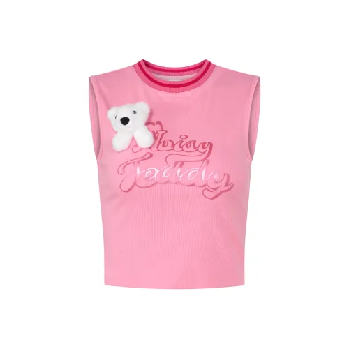 NOISY TEDDY Розовые Женские Майки