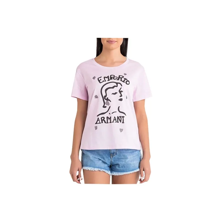 EMPORIO ARMANI Светло-розовые Женские Футболки