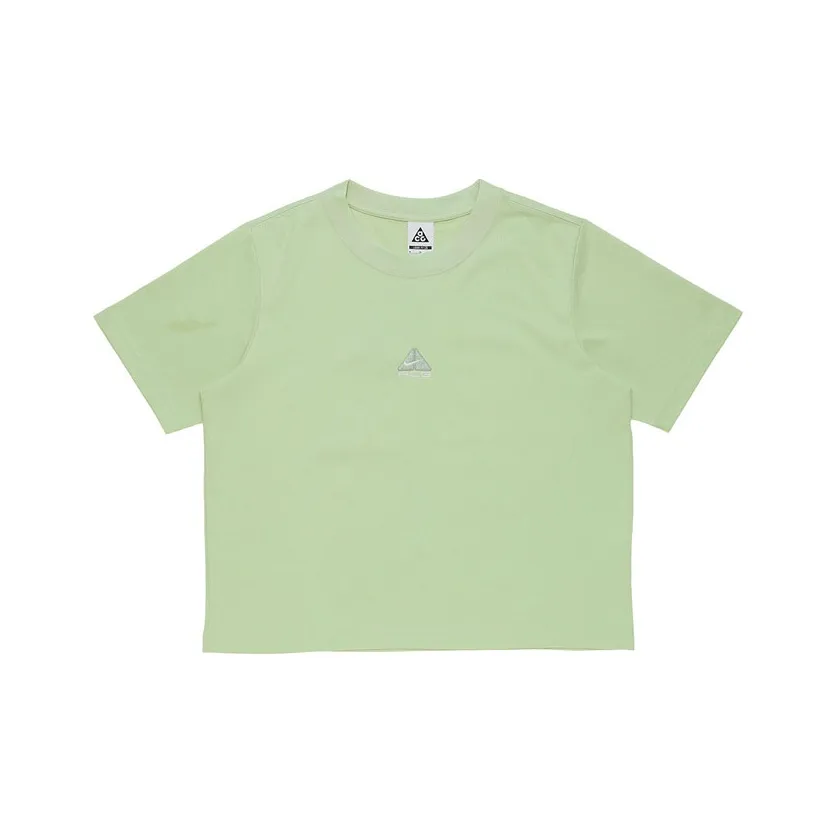Nike ACG Women'ss Embroidered Knit Crewneck T-Shirt Green
