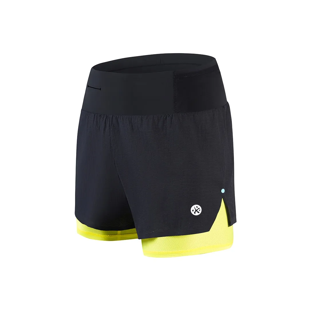BMAI Бег Шорты Мужские Рыцарь Черный Светлячок Желтый