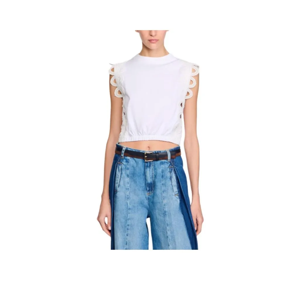 SANDRO Белые Женские Рубашки T