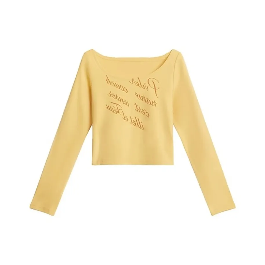 POPO.INFO Cropped Slim Fit Fitted T-Shirt Women's