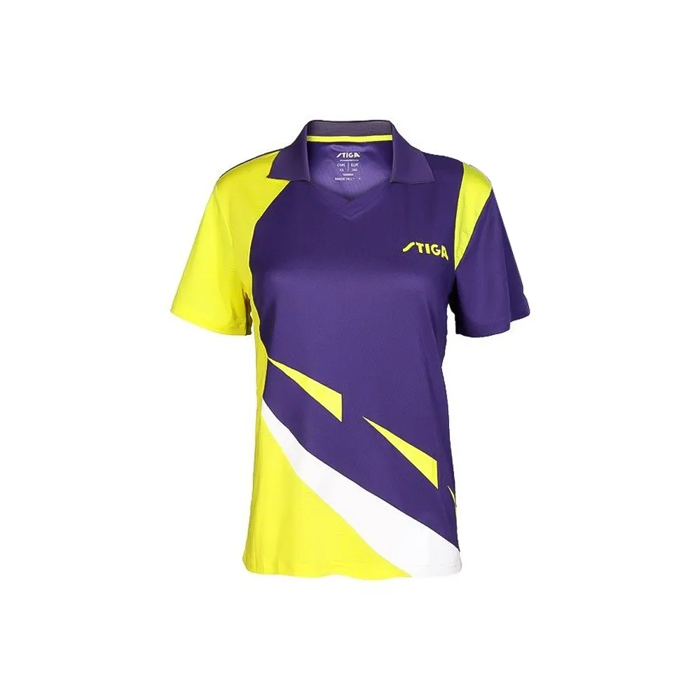 Stiga T Shirt Унисекс Фиолетовый Желтый
