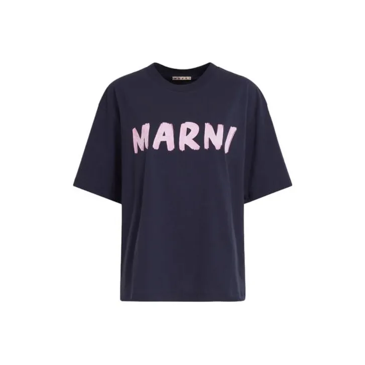 MARNI Logo print Cotton T shirt