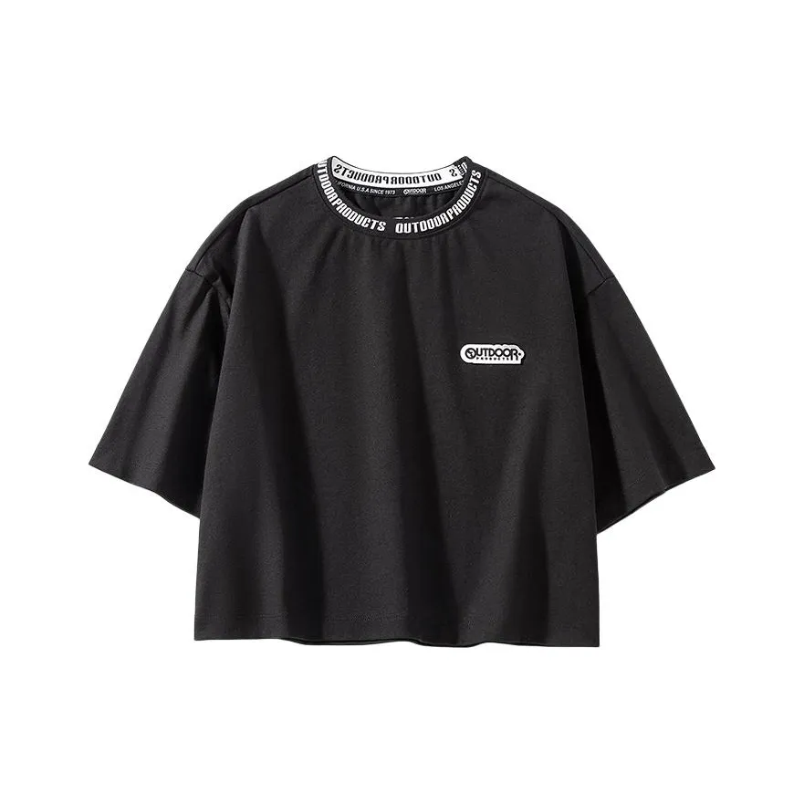 OUTDOOR PRODUCTS Drop Shoulder Sleeve T Shirt Women's Black