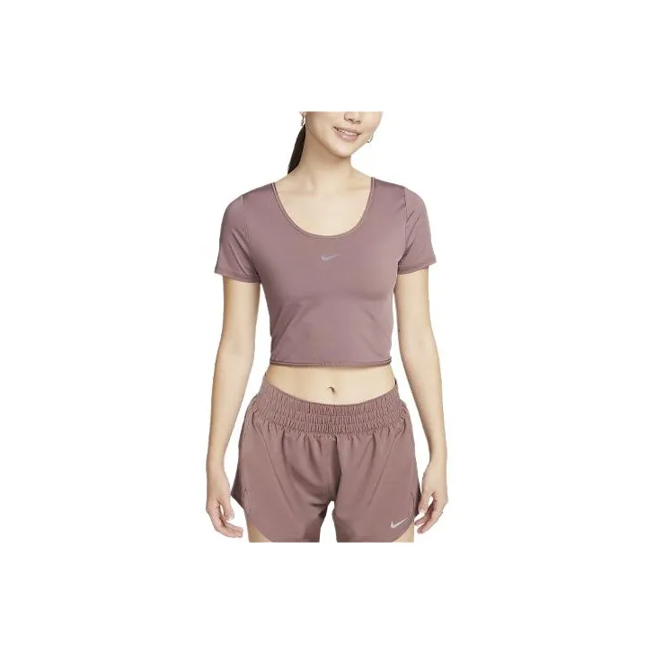 Nike T-Shirt Женская Дымчатый Розовый Фиолетовый