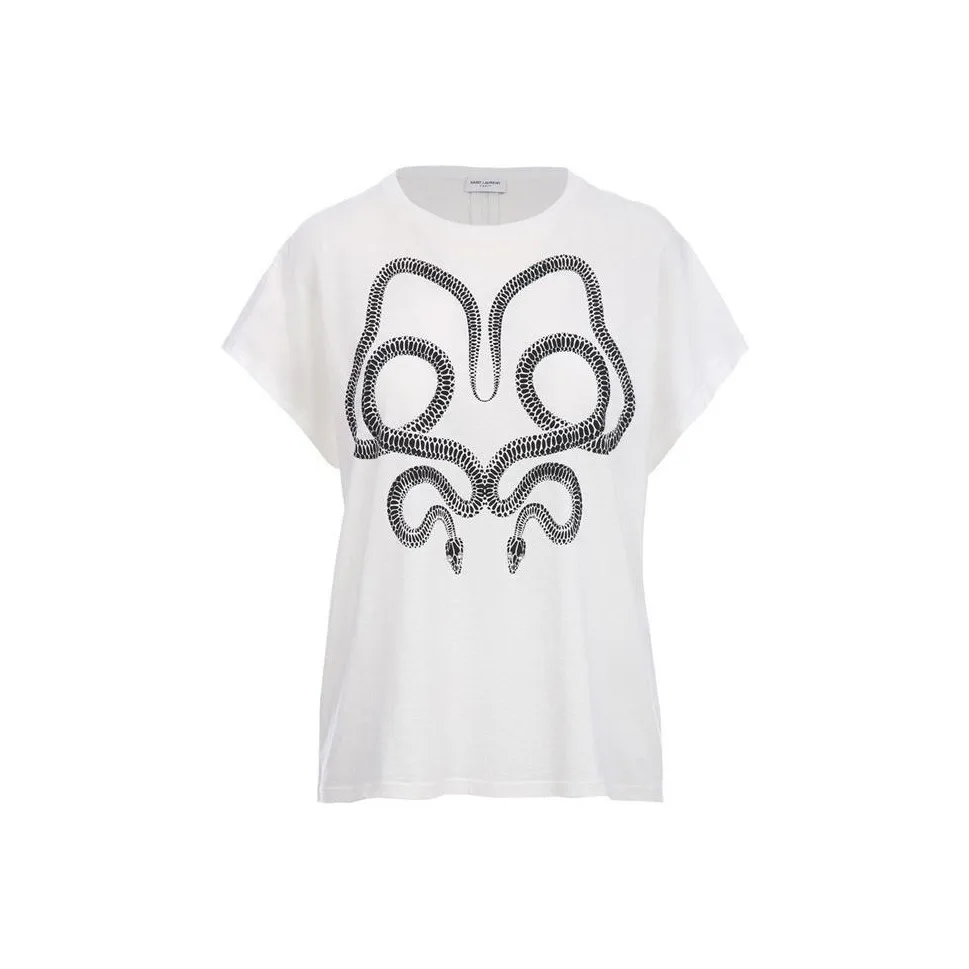 SAINT LAURENT Белые Женские T-рубашки