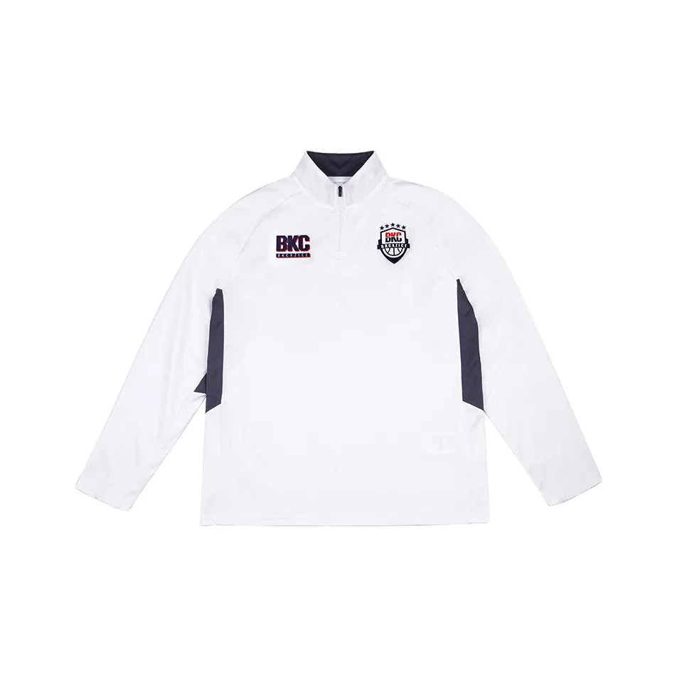 BKCXZICE Half Zip Stand Collar Workout Clothing Unisex White