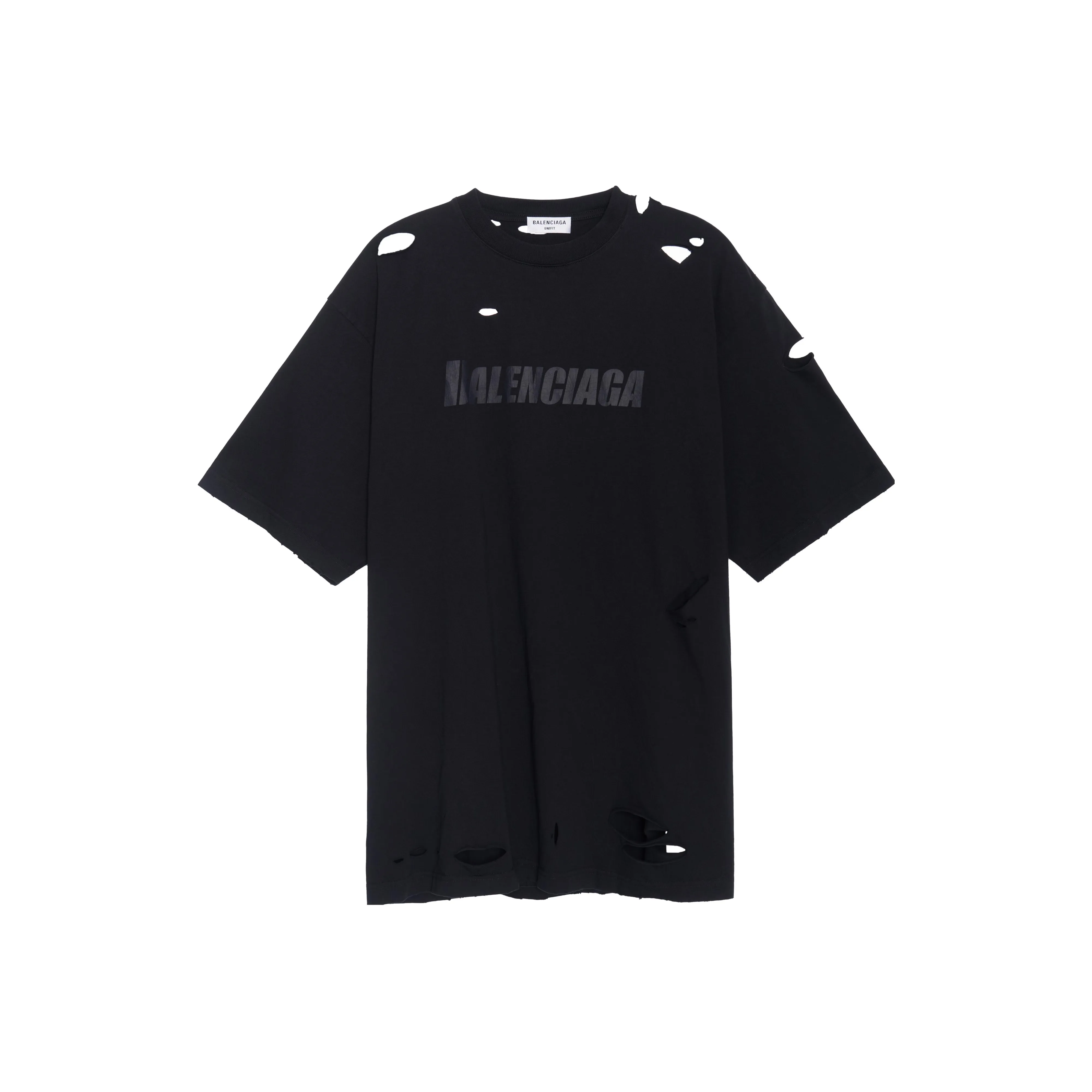 Balenciaga T-рубашка женская черная стандартной формы