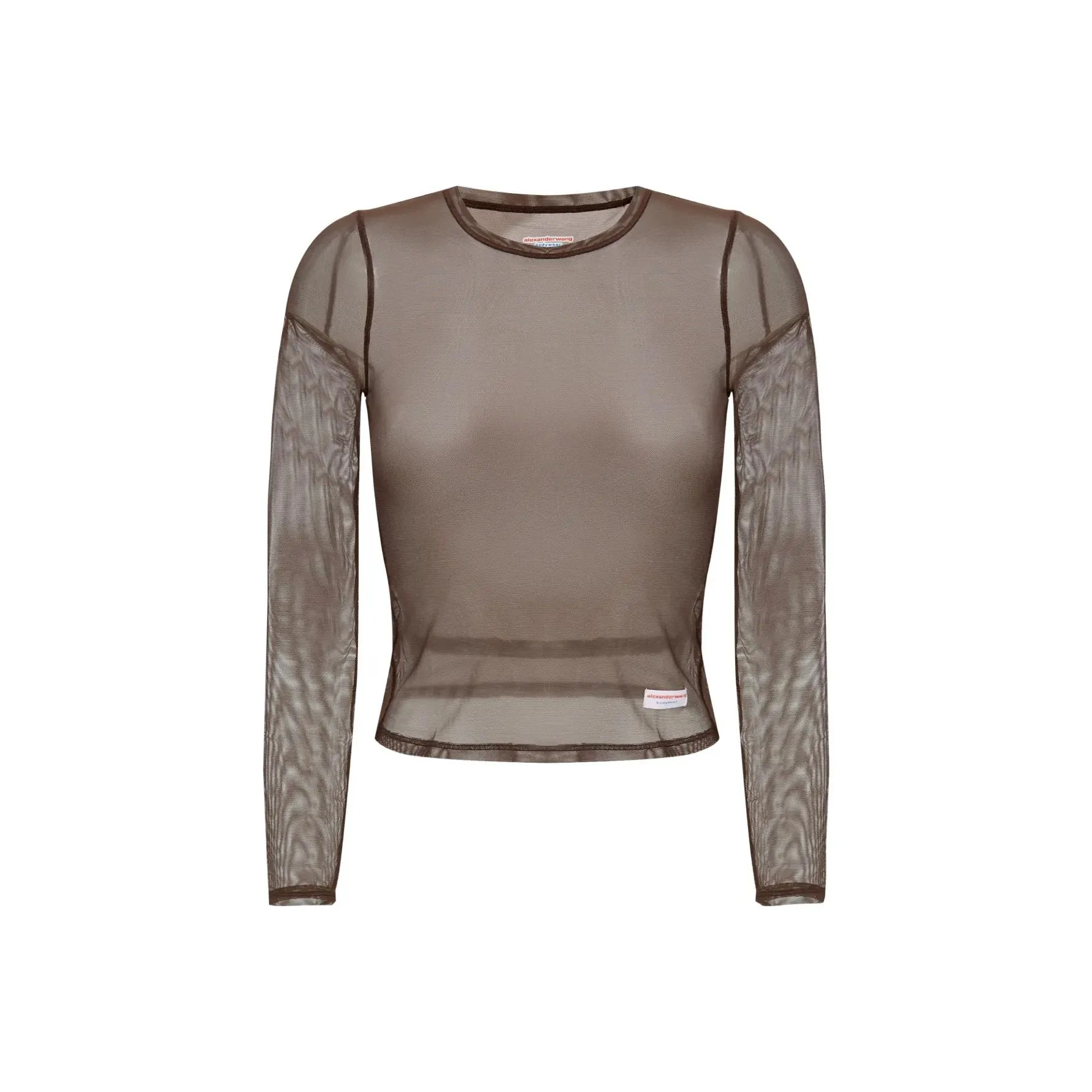 Alexander Wang Bodycon Semi Sheer Long Sleeved Top