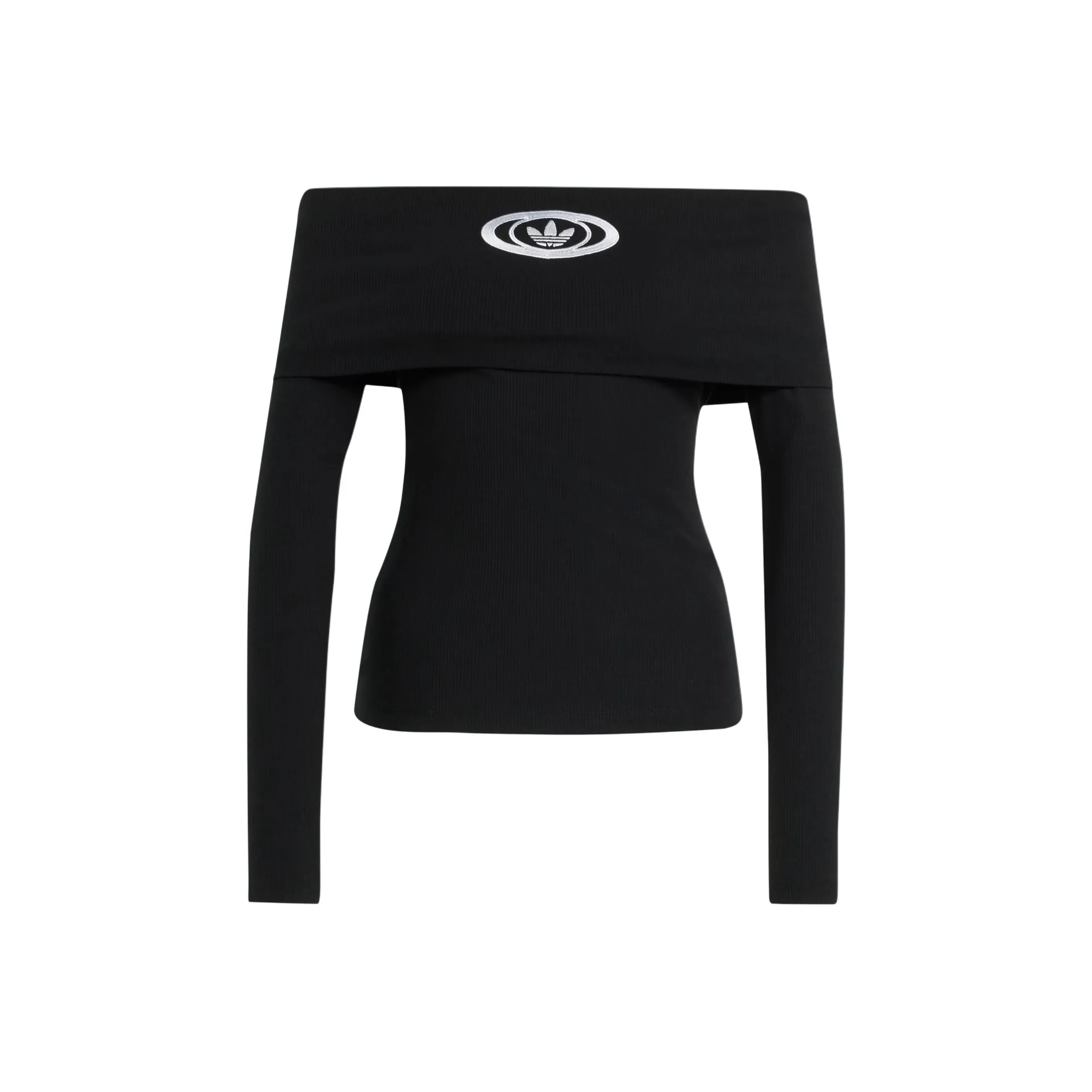 Adidas Women's Off Shoulder Long Sleeve Top Black