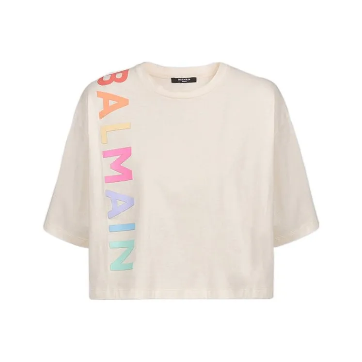 BALMAIN T Shirts Women's Beige