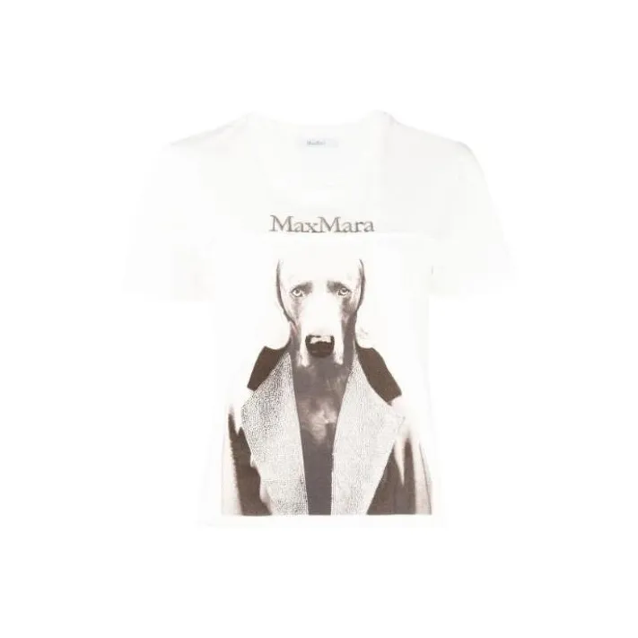 MaxMara Стандартная T-рубашка Женская Белая