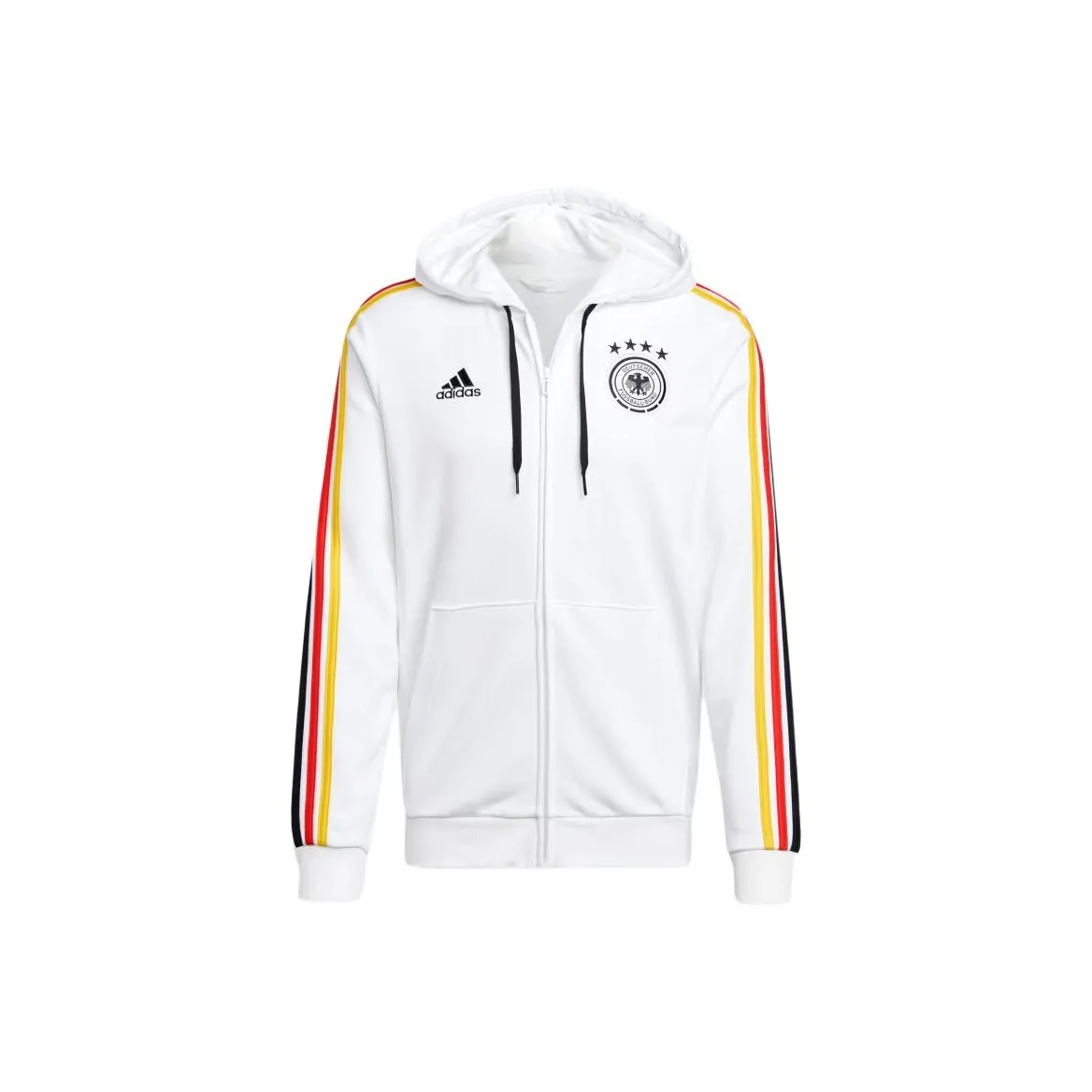 Adidas Germany DNA Full Zip Hoodie Футбол Джерси Мужской Белый