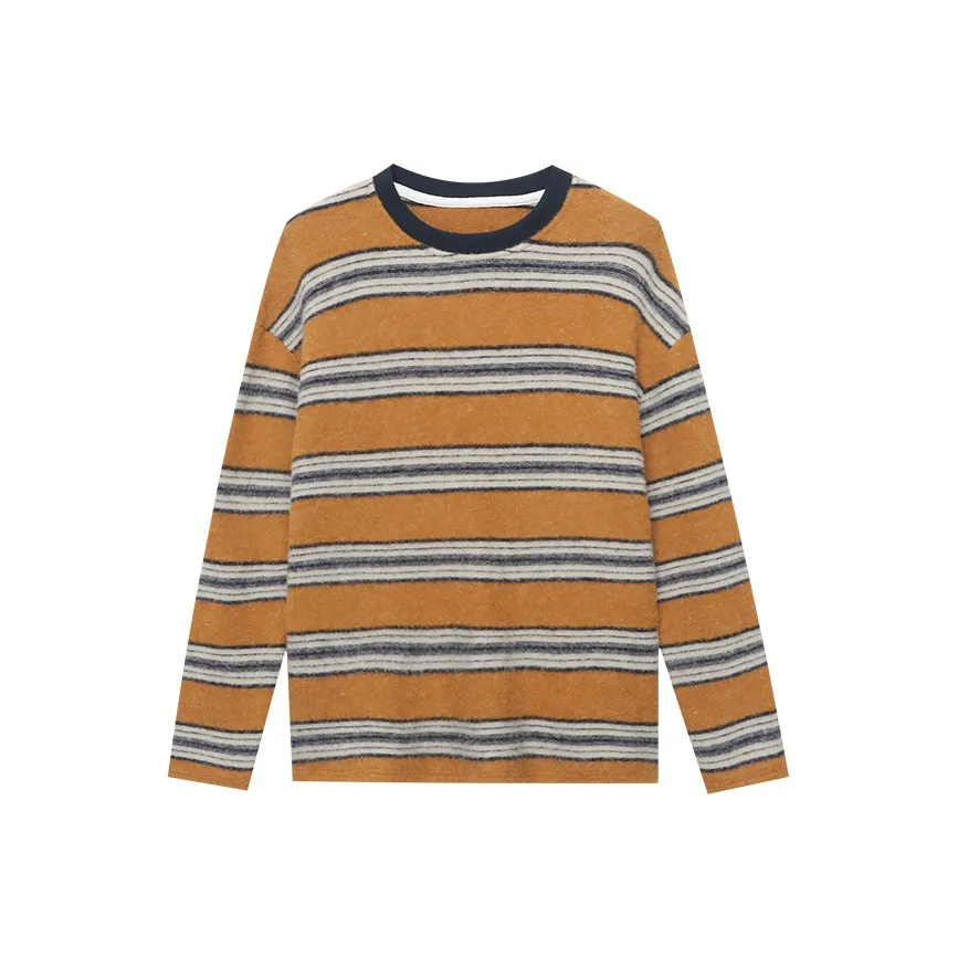 CHARM PICK T Shirt Women's Yellow Wide Stripes
