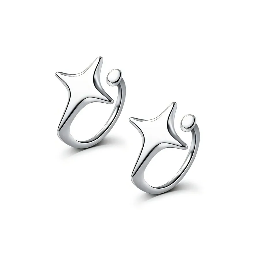 CENTURY&KINDLE S925 Silver Clip On Earrings Unisex