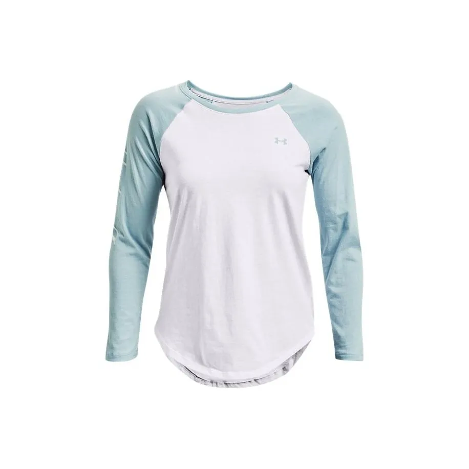 Under Armour Длинный рукав T-рубашка Женская Белая