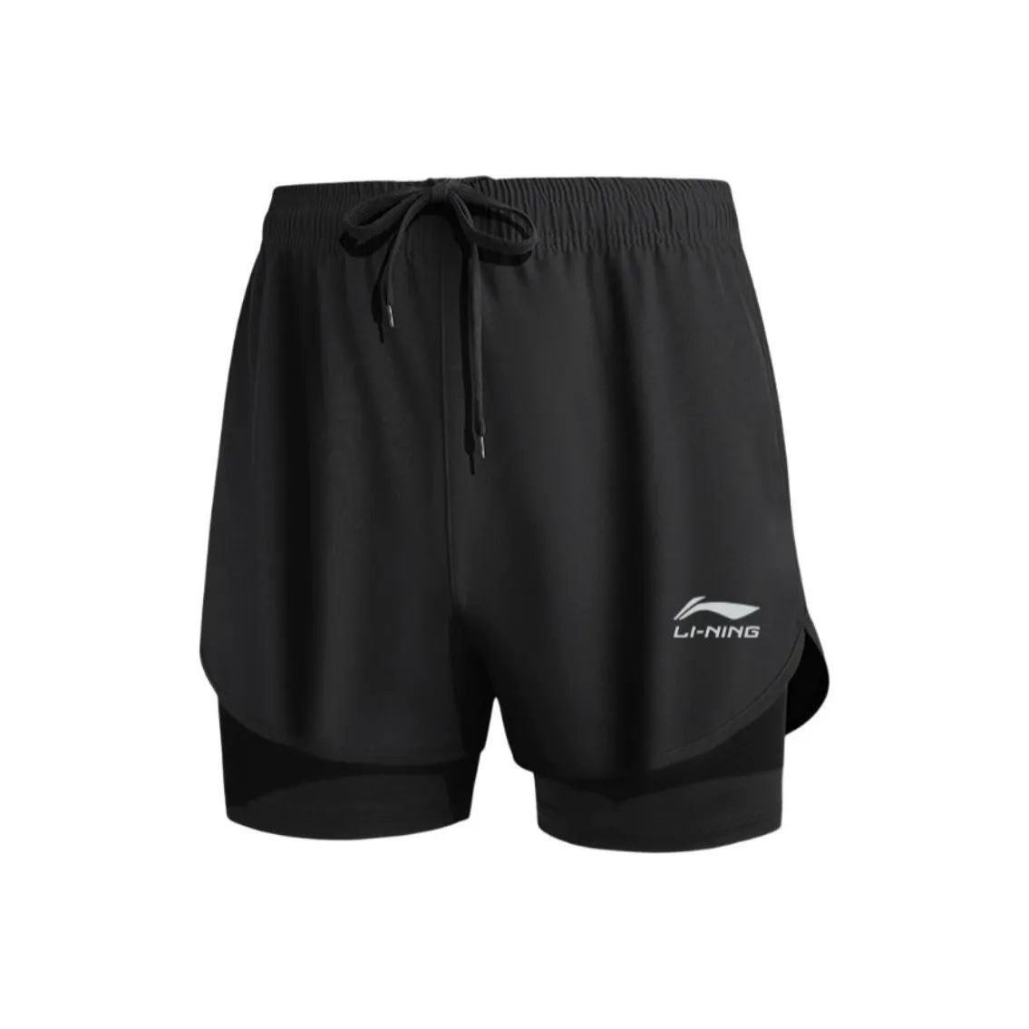 Шорты для спорта с подкладкой мужские черные