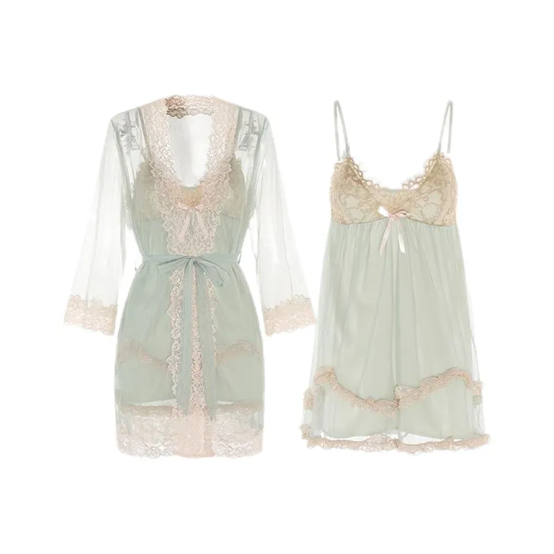 LUYOUYE Зеленый яблочный Женские пижамные комплекты