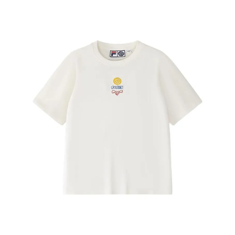 FILA FUSION X Round Two Стандартная T-рубашка Женская Облачный Белый WT