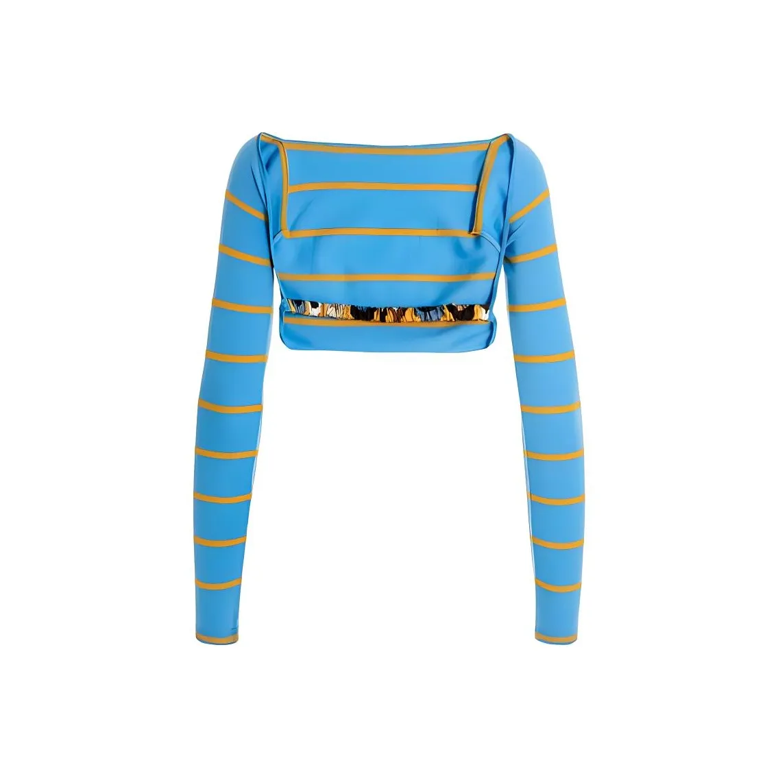 EMILIO PUCCI Striped Long Sleeved Cropped Top