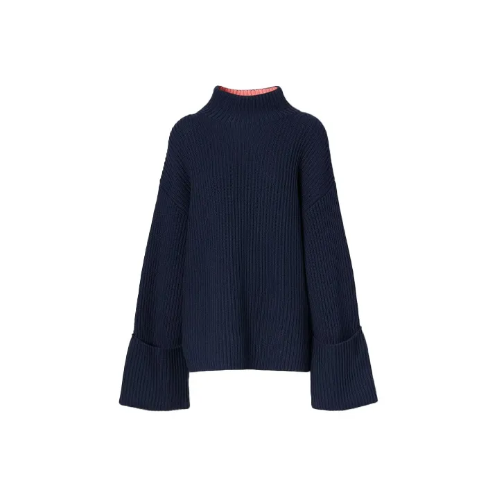Burberry Loose Fit Knitwear Women's Ink Blue