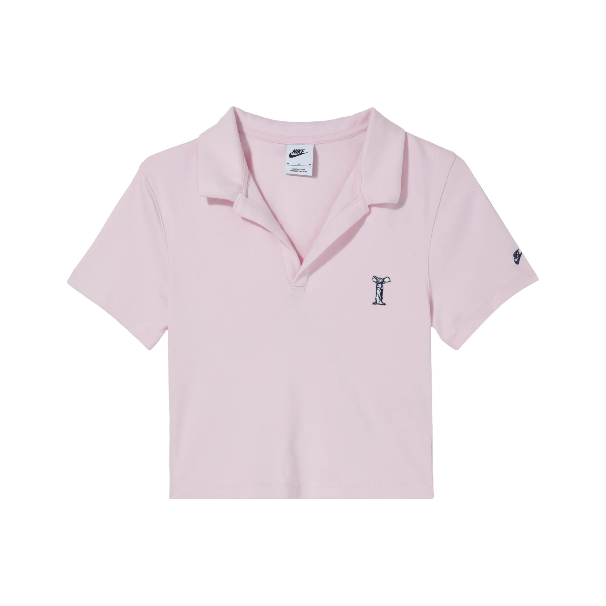 Nike Sportswear Women's Short-Sleeve Polo Top Pink