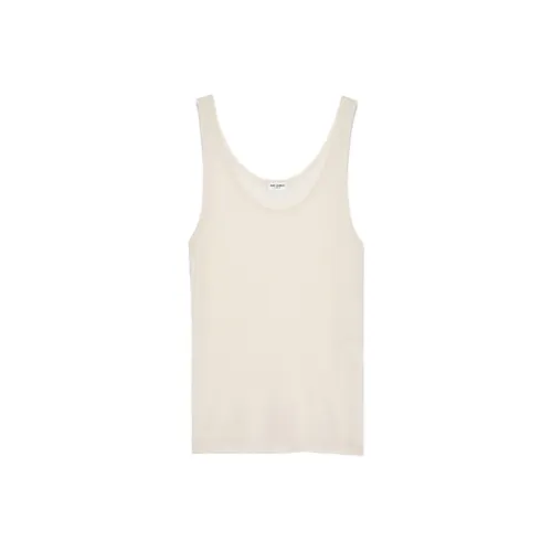 SAINT LAURENT Сливочный Женские Камисоли