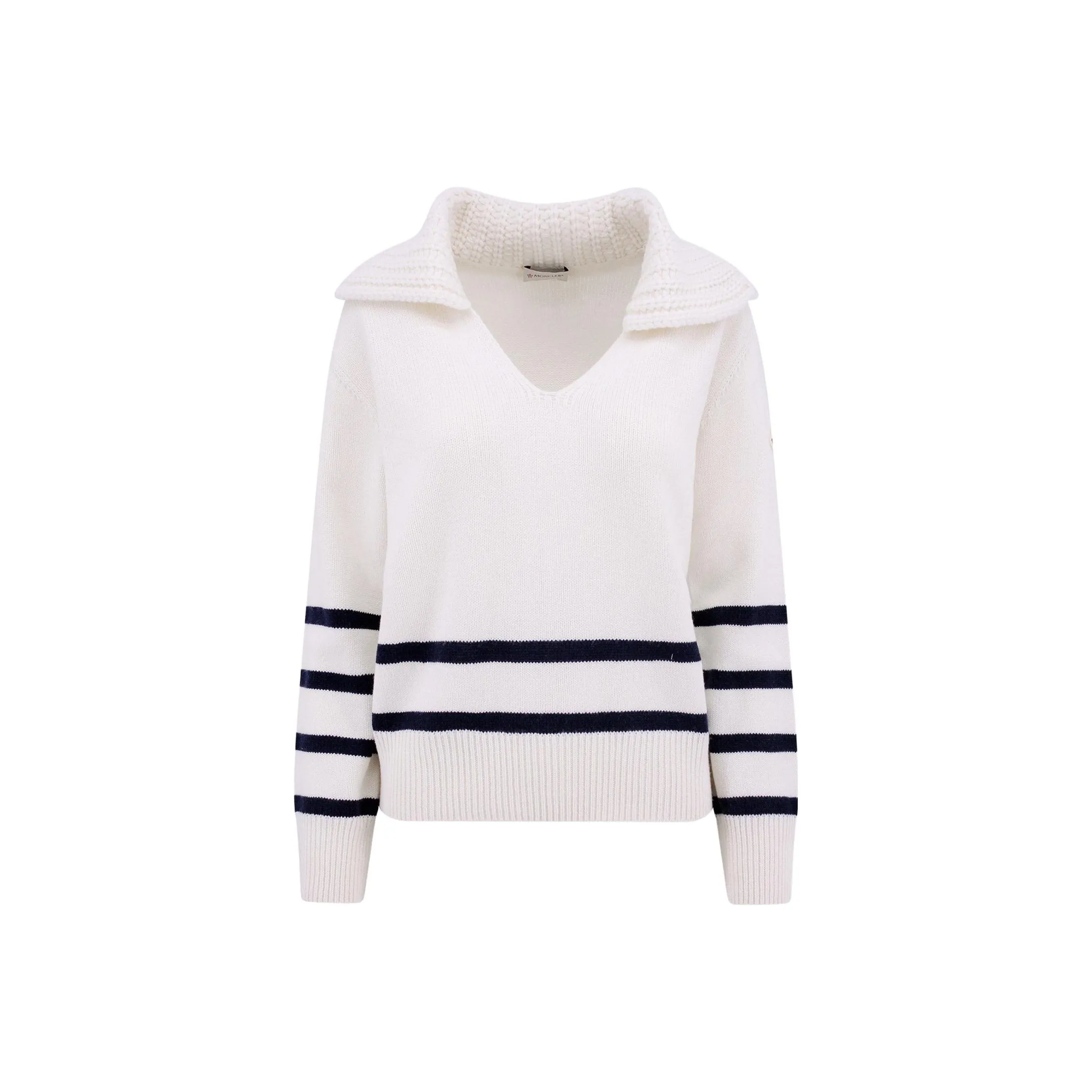 Moncler Stripe Detailed Collared Hoodie