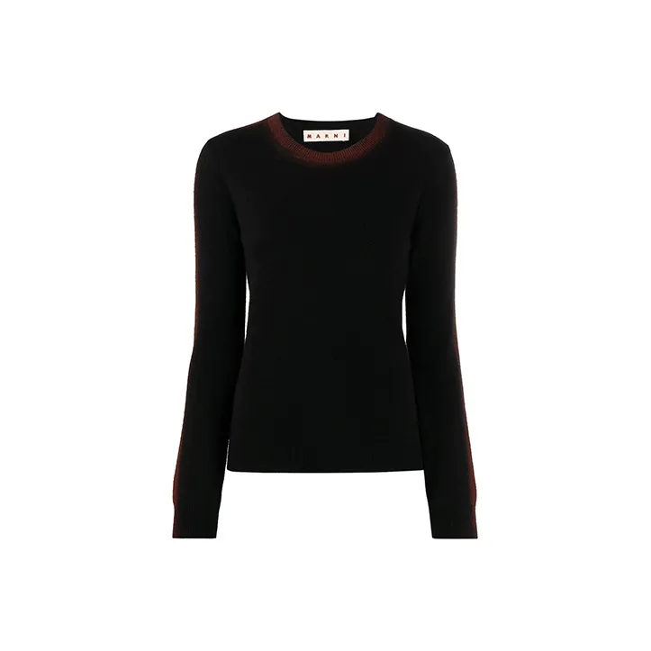 MARNI FW21 Slim Fit Свитер Женский Черный