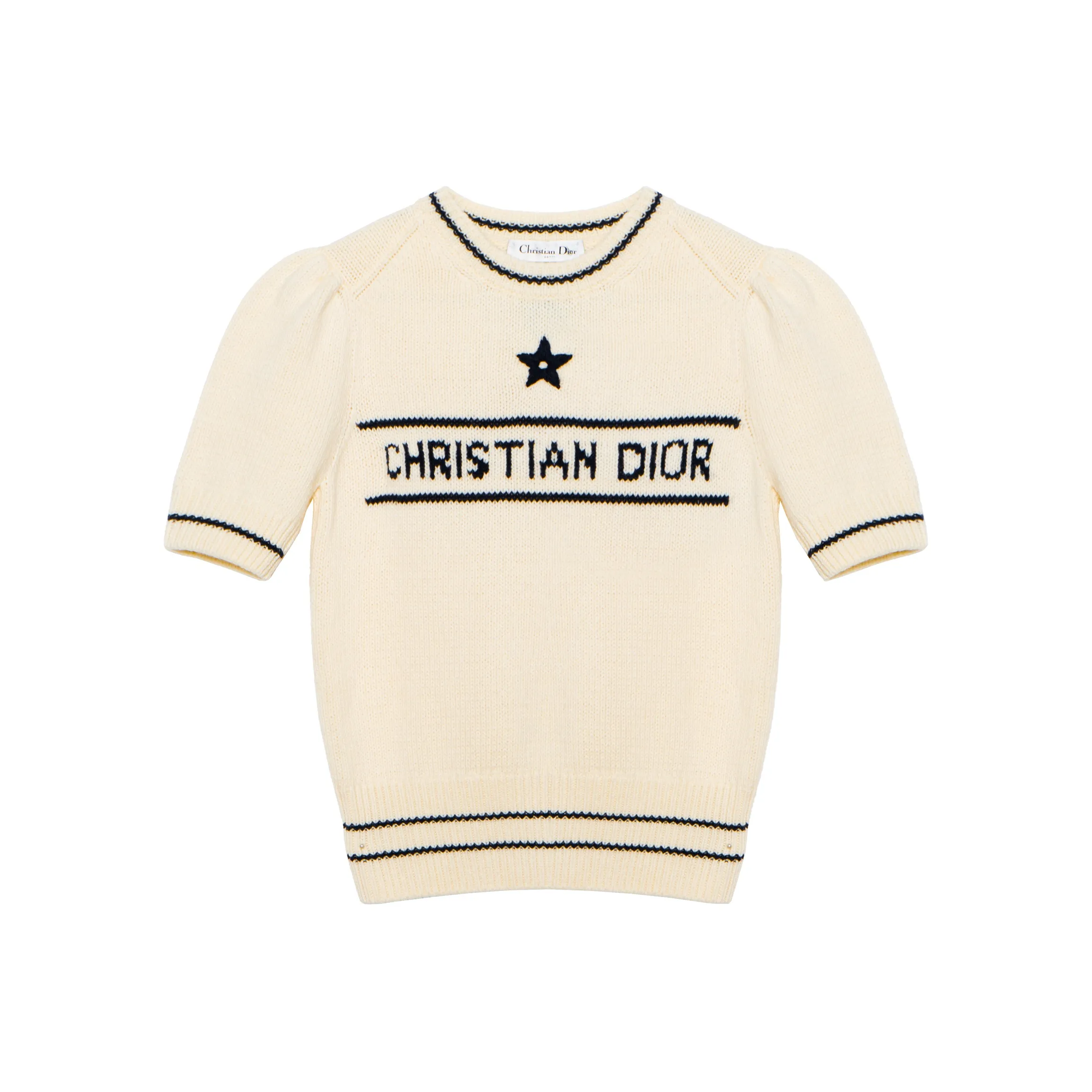 DIOR Dior Quarterly New Products Cashmere Sweater Women's Beige