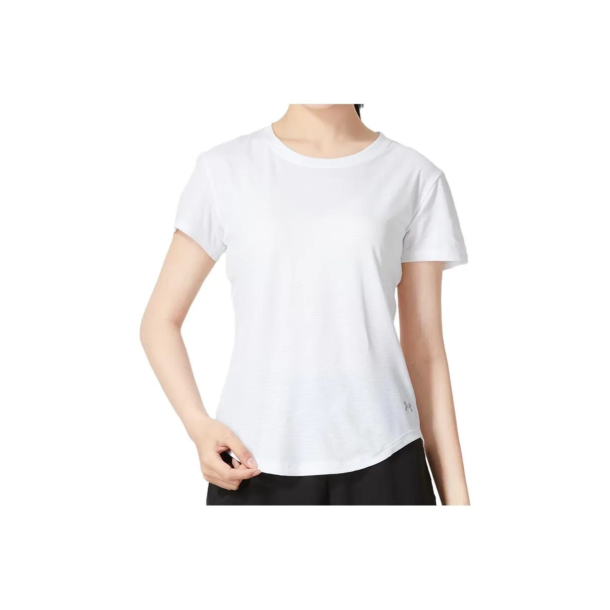 Under Armour Women's Coolswitch Fitted Short Sleeve Running T shirt White
