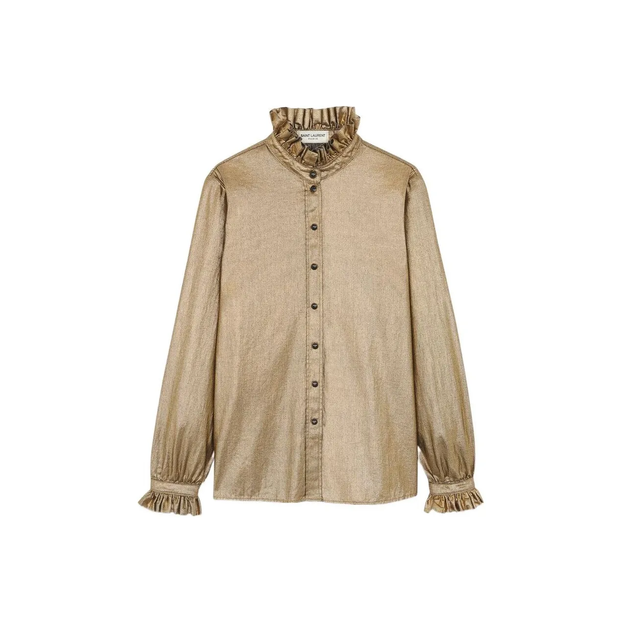 SAINT LAURENT Ruffled Long Sleeved Shirt