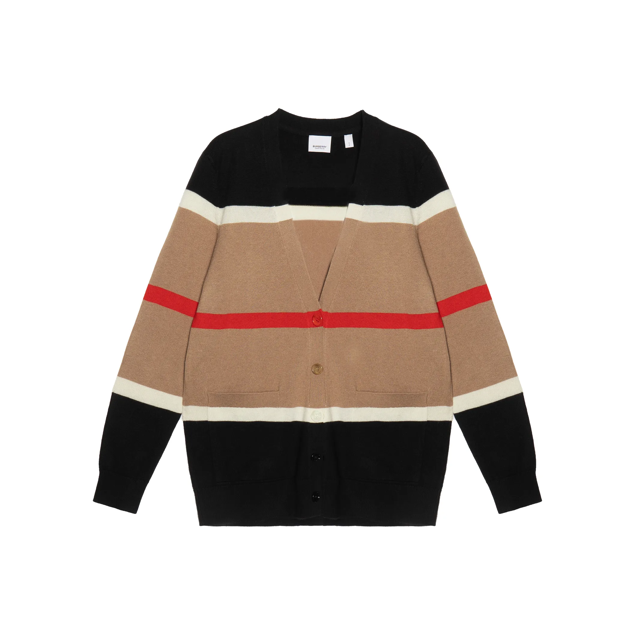 Burberry Striped Buttoned Cardigan