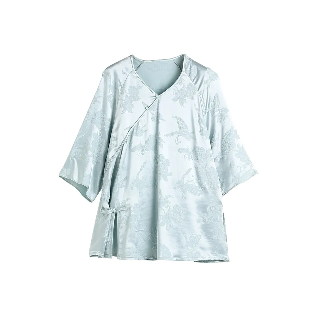 Hang Yi Court Рубашка Женская Светло-Синяя