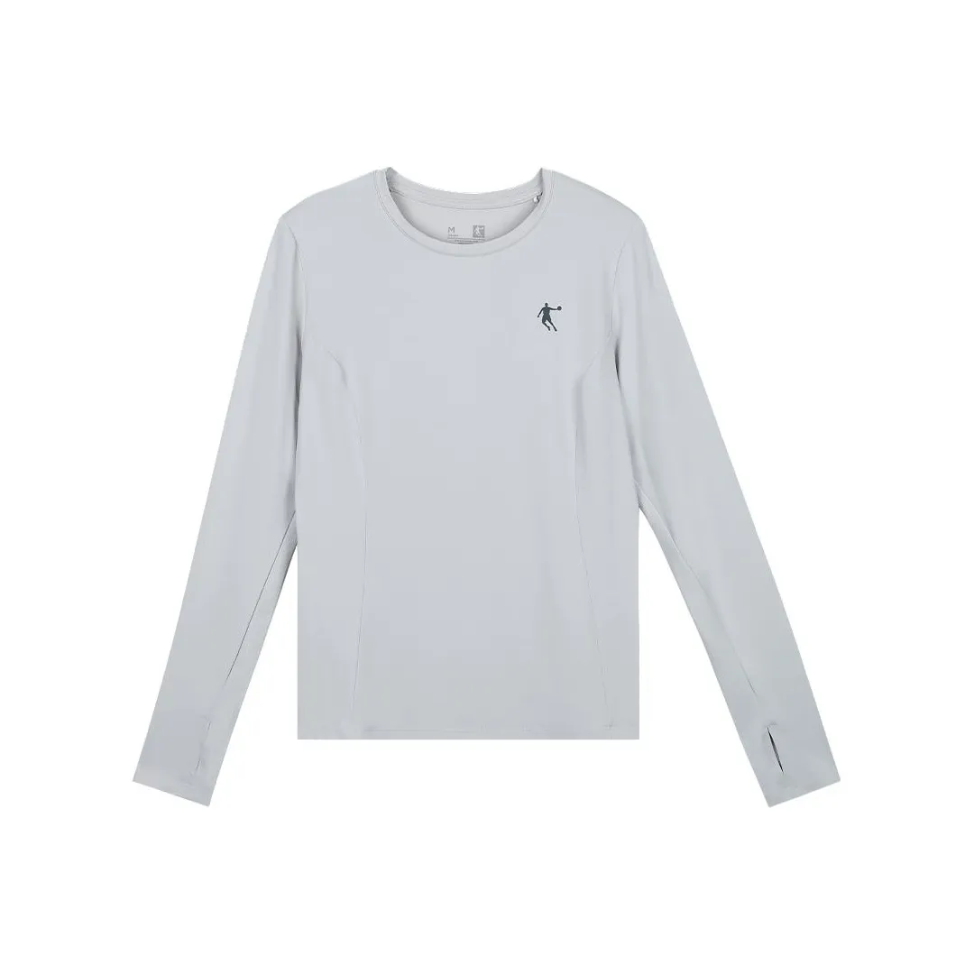 QIAODAN Стандартная T-рубашка Женская Светлый Лесной мох Серый