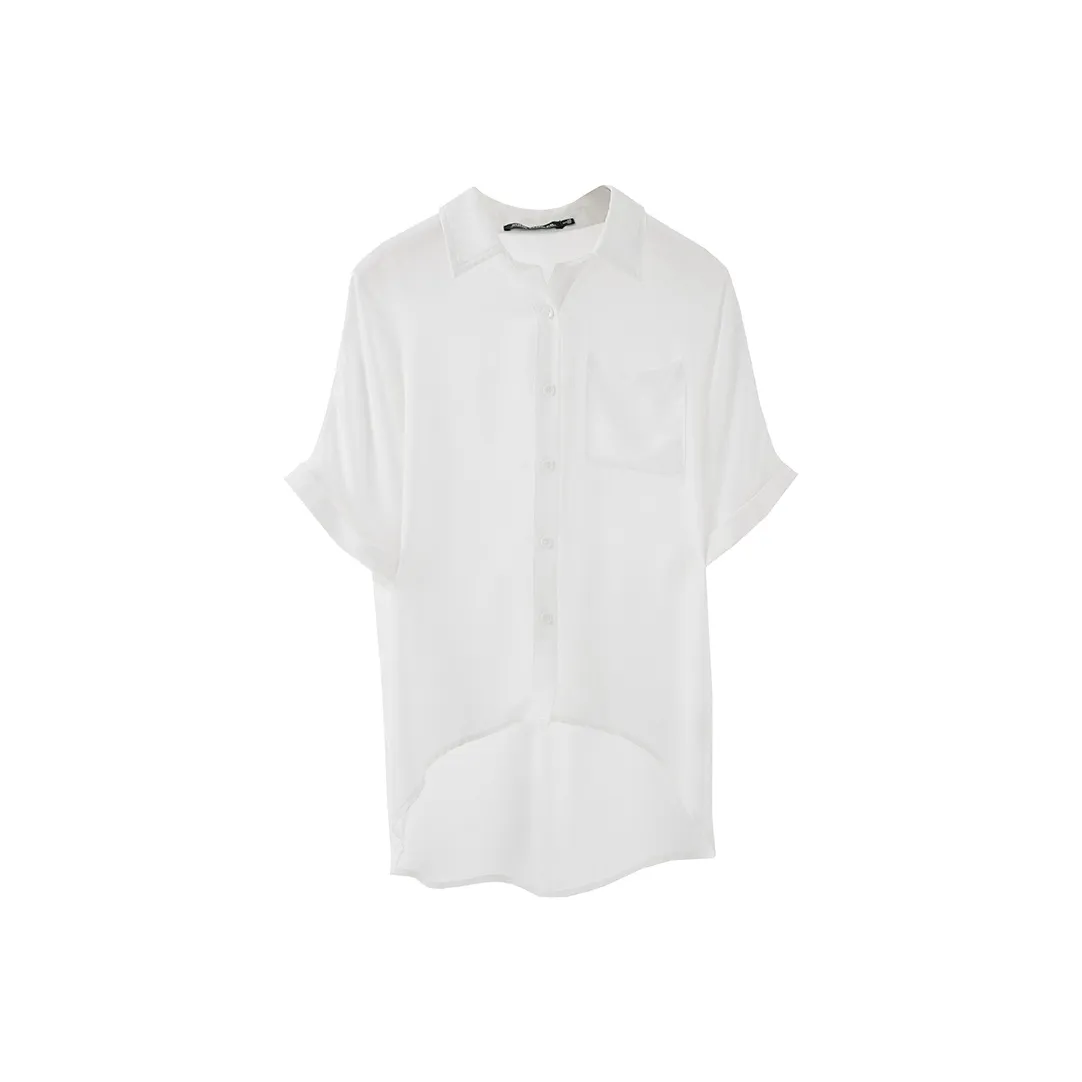 SOON FLOWER Shirt Summer Women's White