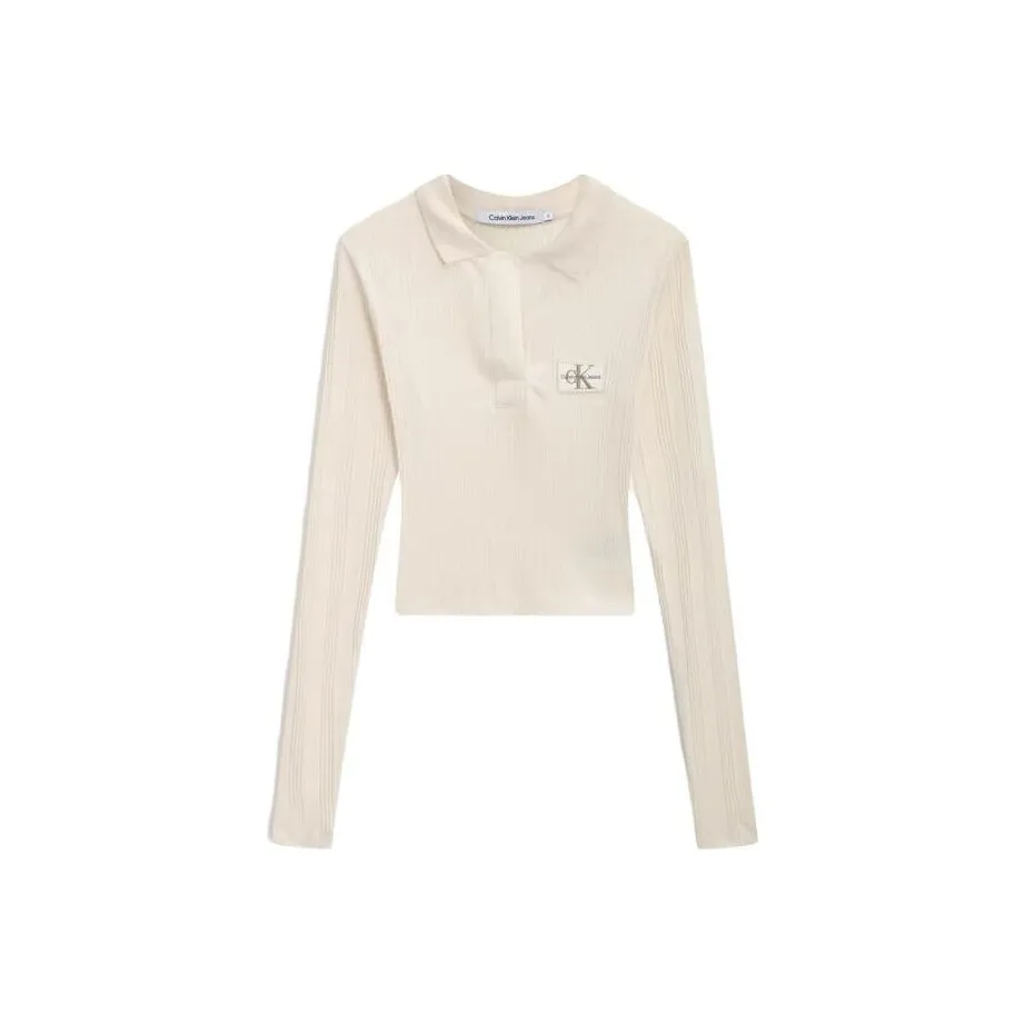 CALVIN KLEIN Regular T-Shirt Women's Almond Yellow