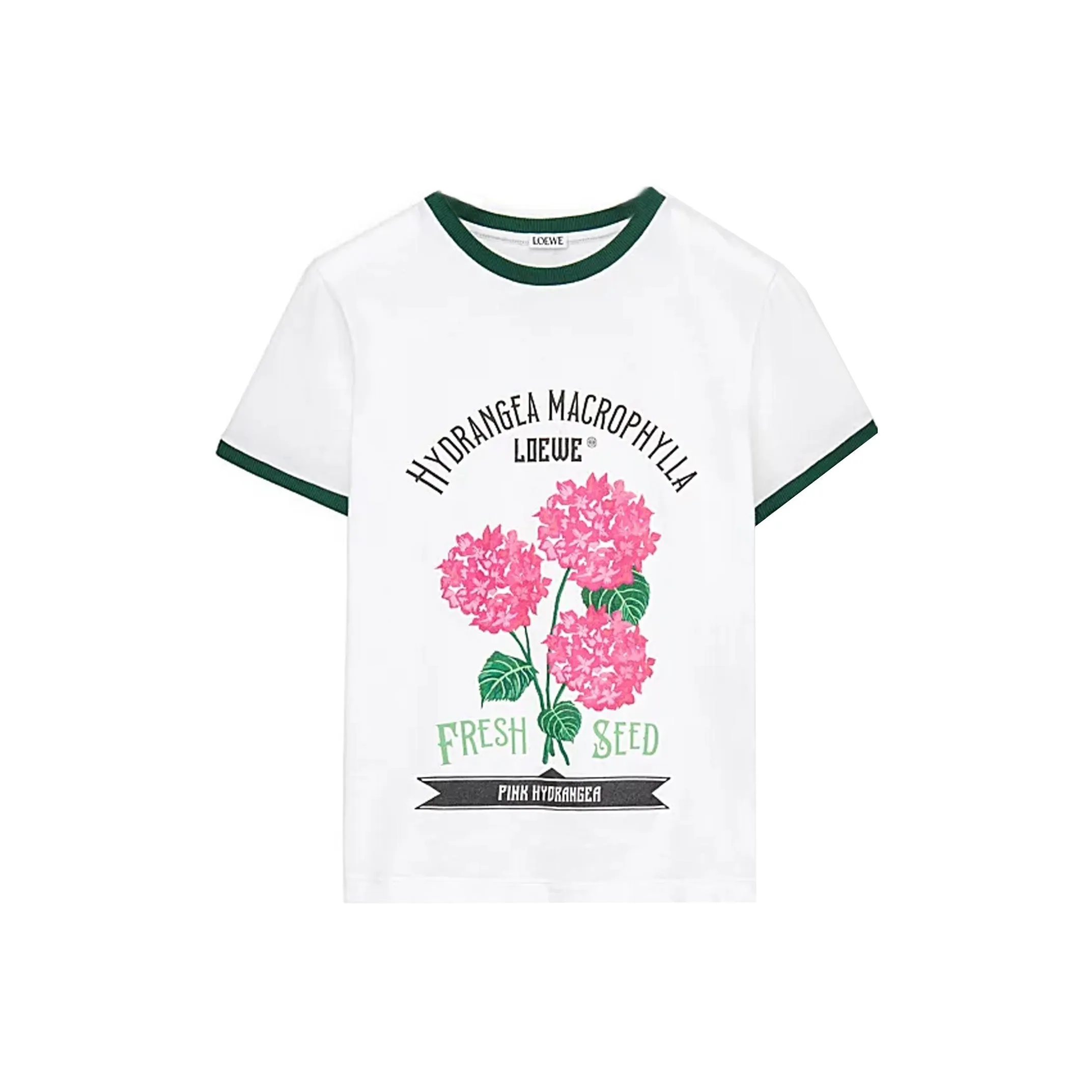 LOEWE Flower T Shirt 'White/Green/Pink'