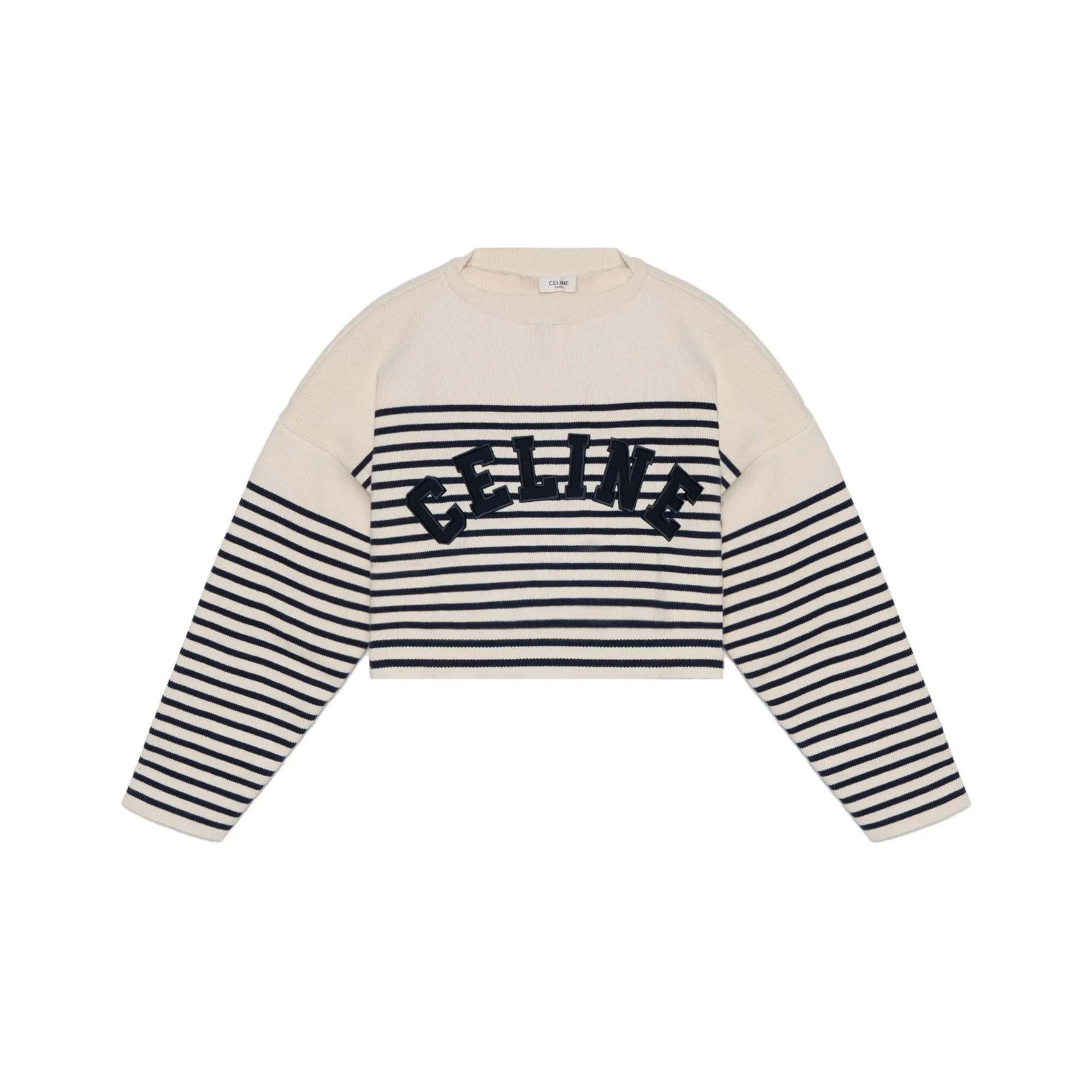 CELINE SS22 Striped Knit Cotton Sweater