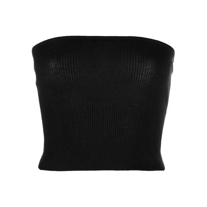 SAINT LAURENT SS22 Без бретелей Топ Женский Черный