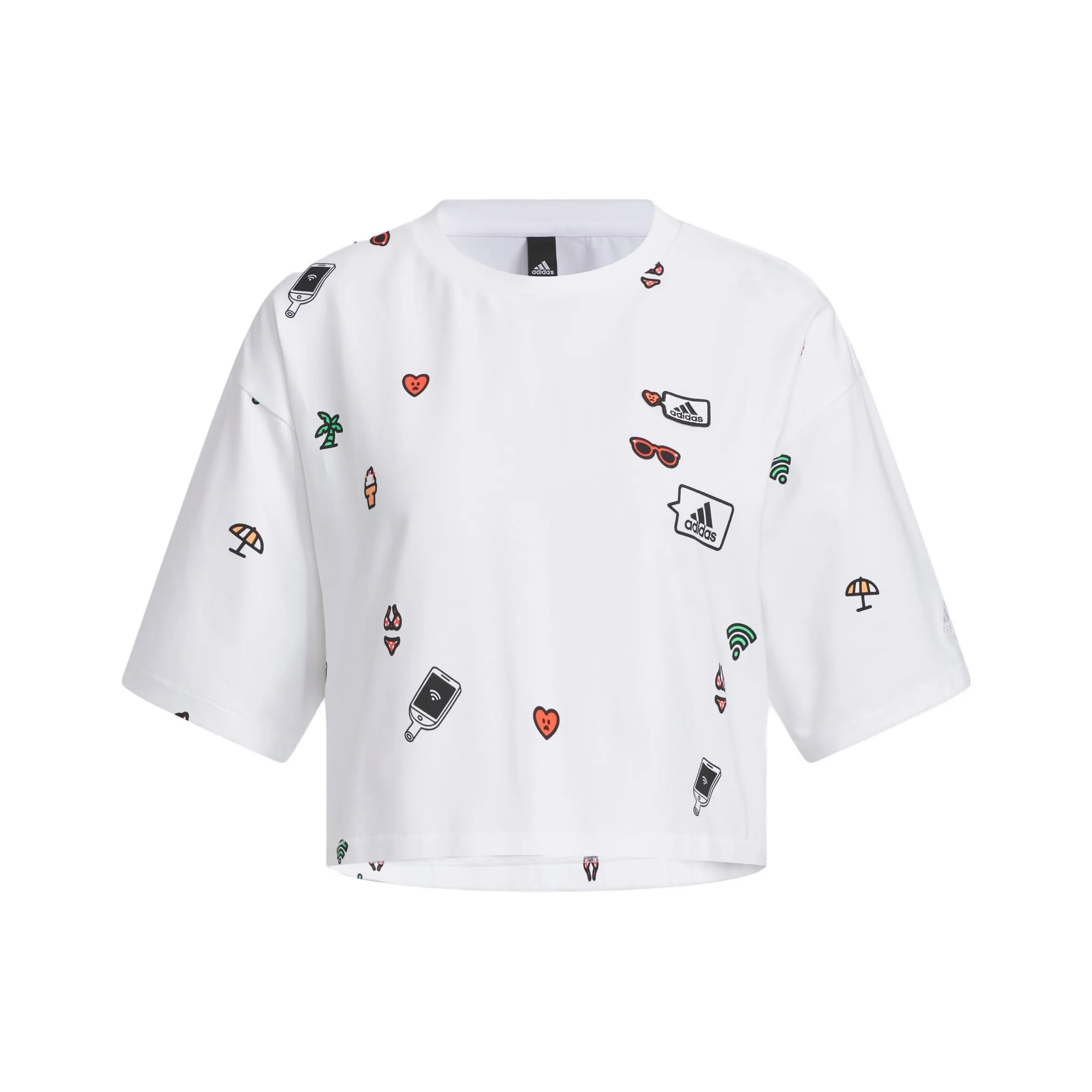 adidas Women's Graphic Print Tee Logo