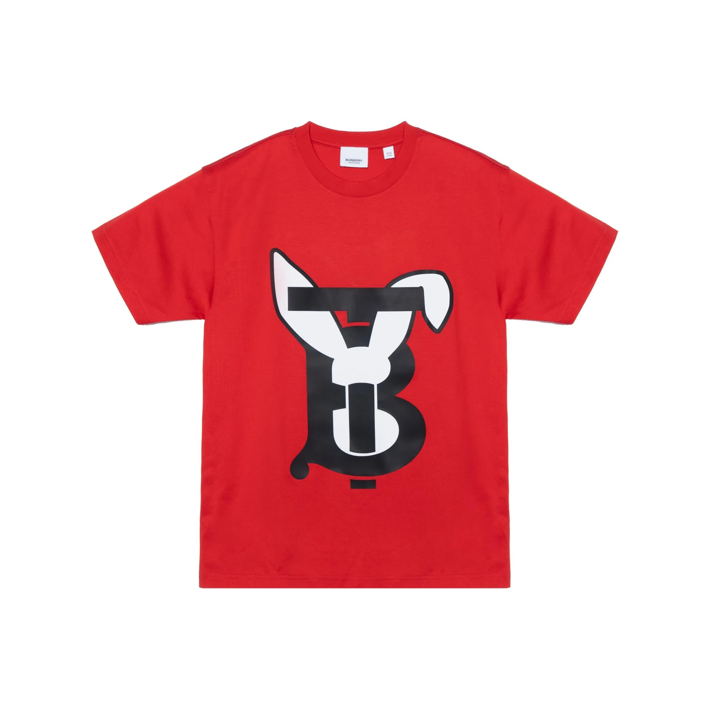 Burberry SS23 The Year Of The Rabbit SS23 Drop Shoulder Sleeve T Shirt Women's Red