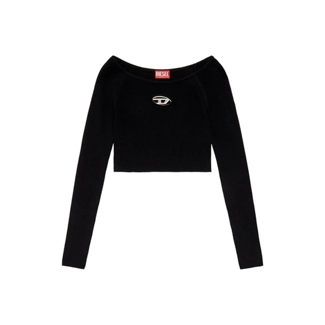 DIESEL M Vera Ls Ribbed Knit Off The Shoulder Top