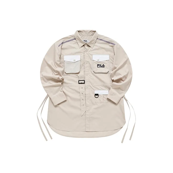 FILA FUSION x White Mountaineering FILA FUSION Hakusan L Collaboration Collection Shirt Women's Camel